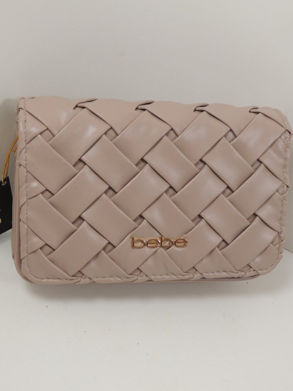 NWT Bebe Lucca Woven Crossbody Bag Mauve Blush Pink Quiet Luxury MSRP $79
